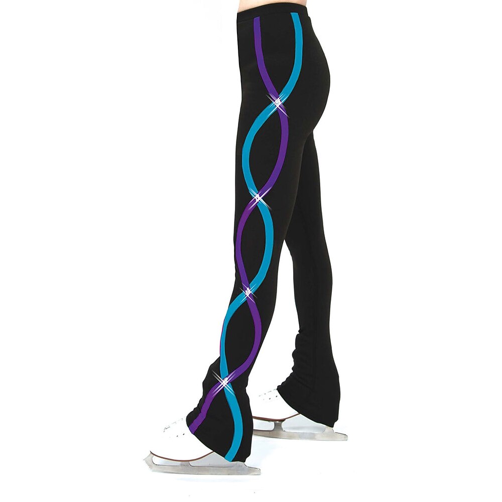 Hosen für den Eiskunstlauf Damen Mädchen Eislaufen Unten Rosa Purpur elastisch Ausbildung Wettbewerb Eiskunstlaufkleidung warm Eislaufen Eiskundstlauf 2025 - $56.99 –P1