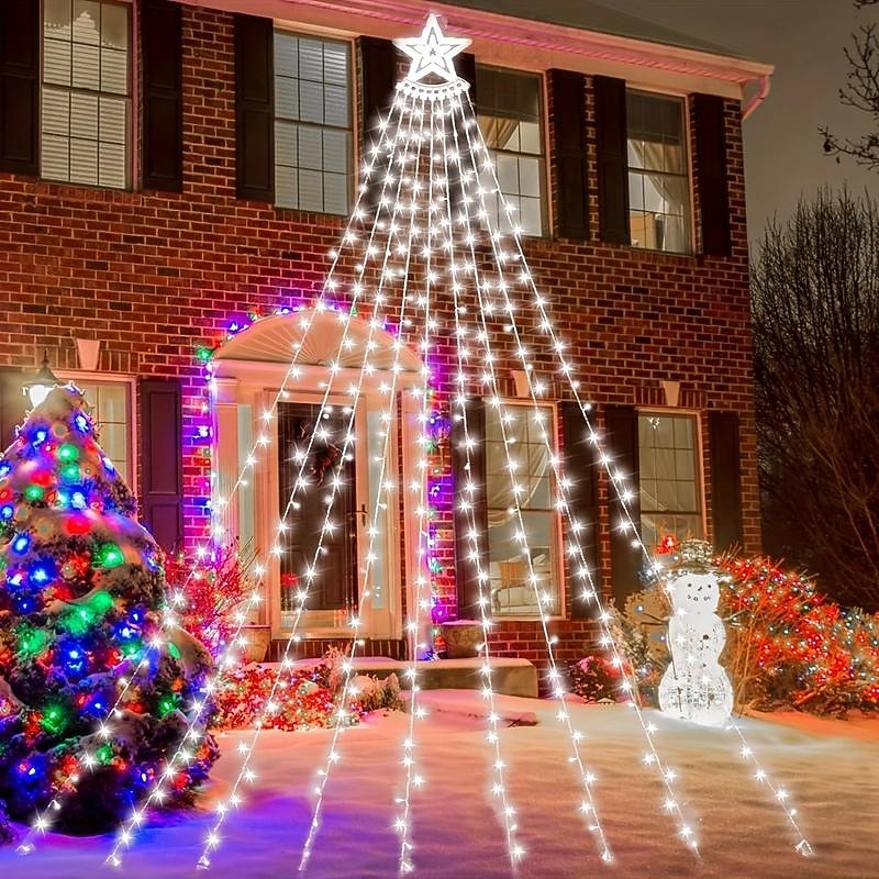 3M Lichterketten Weihnachtsbaumbeleuchtung 350 LEDs EL Warmweiß Weiß Mehrfarbig Kreative Lichterketten Solar 12 V 2025 - $40.99 –P9