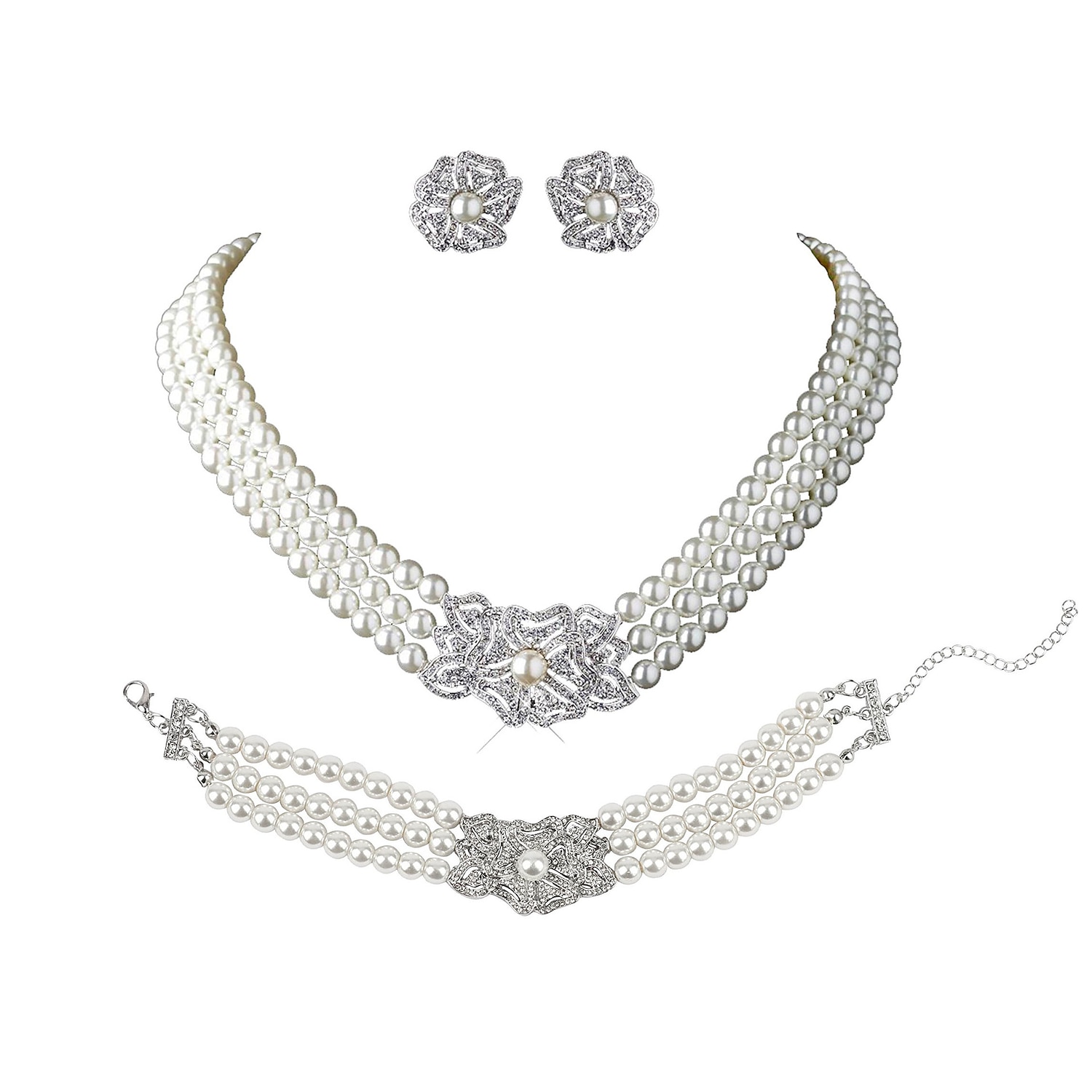 Epocă Anii 1920 Gatsby Set accesorii Charleston Invitat la nuntă Costume de fancy Pentru femei Mascaradă Recepția de Nuntă Petrecerea Burlăcițelor Festival Adulți Mănuși Toate Sezoanele 2026 - $34.99 –P1