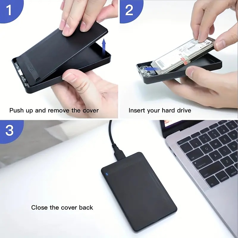 2.5 Inch SATA To USB 3.0 SSD HDD Enclosure Tool Free External Hard Disk Casing Hdd Case Hard Disk CaseOptimized For SSD Support UASP SATA III 2025 - $10.99 –P6
