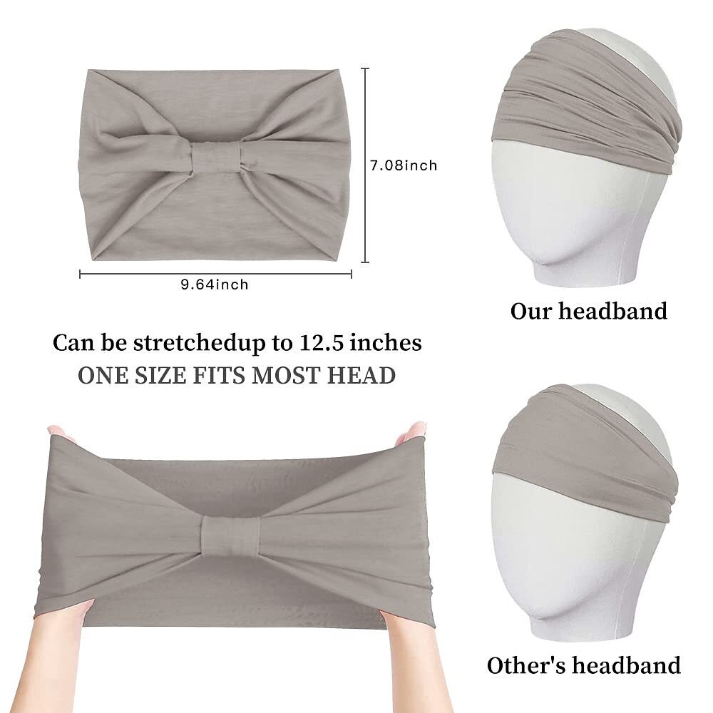 2 buc bentite pentru femei benzi late pentru cap anti-alunecare boho banda de păr pentru femei la modă înnodate antrenament yoga leopard turban împachetări pentru cap 2025 - $14.99 –P9