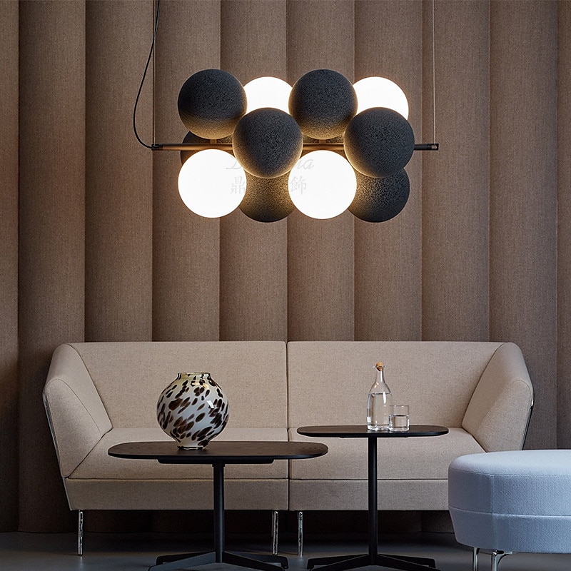 LED suspension 10 lumières verre globe lustre lumière moderne noir rose lustres pendentif luminaire vintage globe boule plafond encastré luminaire 110-240v de 2025 ? $499.99 –P7