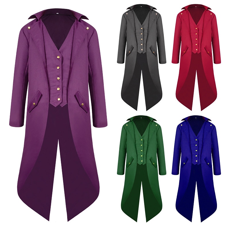 Homens Jaqueta de Inverno Casaco impermeável Manto / capas Festa dia das Bruxas Outono Inverno Fibra Sintética Prova-de-Água agasalhos Roupa Moda Fantasias Estilo vintage de 2025 por $40.99 –P8