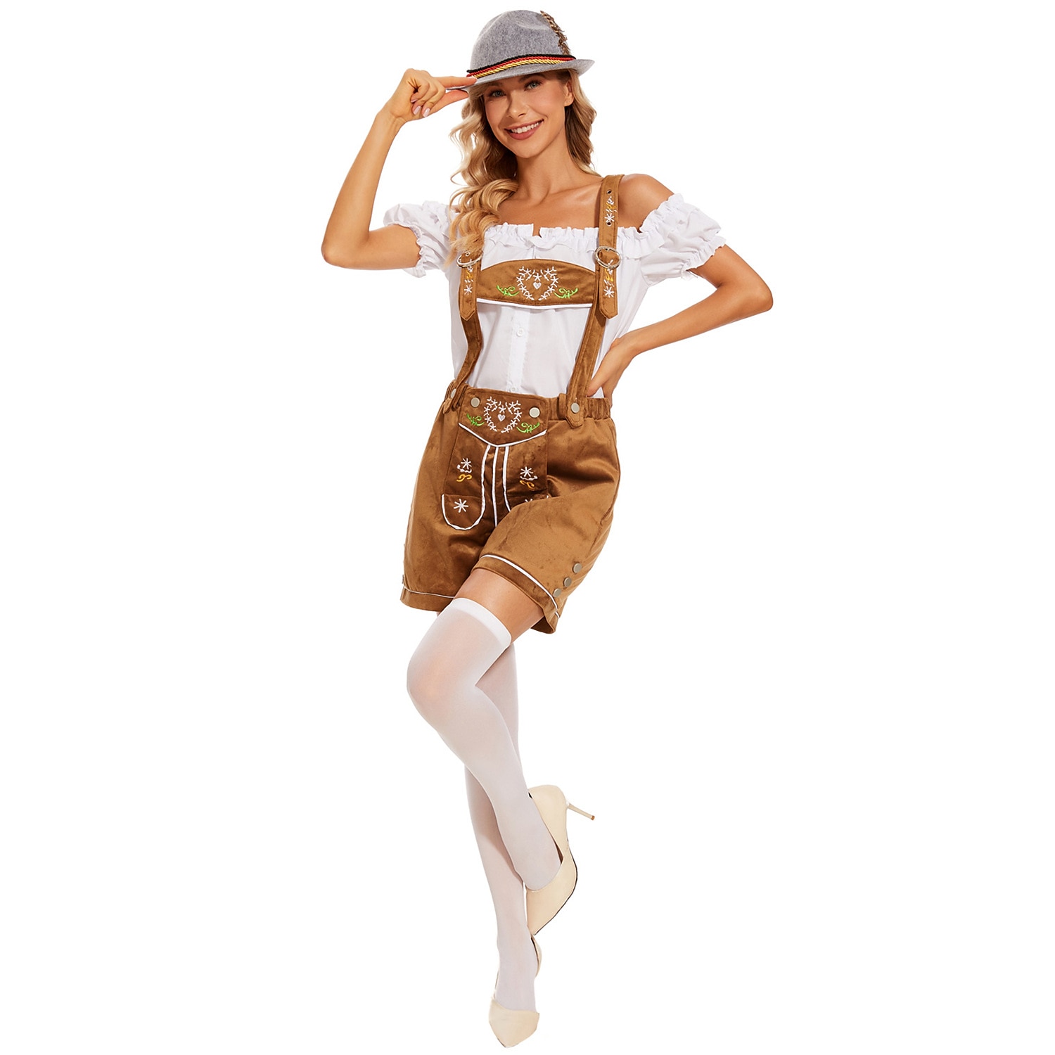 Oktoberfest Blouse / overhemd Lederhosen Alpine Hoed Beiers Bavarian Duits Weiden Dames Doek in traditionele stijl 2025 - $17.49 –P5