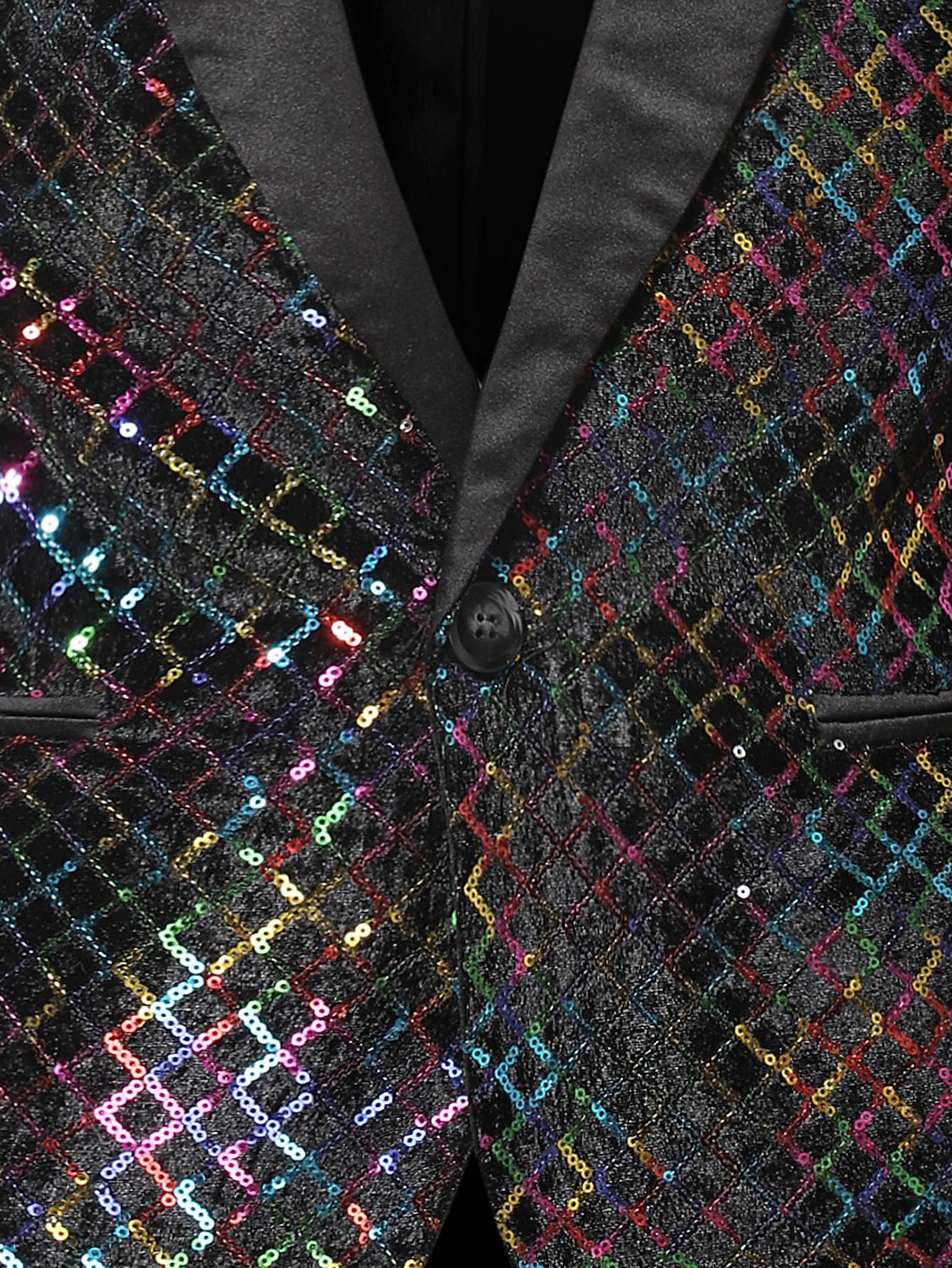 Disco 1980s Suits & Blazers Lapel Collar Blazer Peak Lapel Normal Disco Sequins Men's Halloween Masquerade Party Club Pride Parade Adults' Coat Fall & Winter 2025 - $9.99 –P9