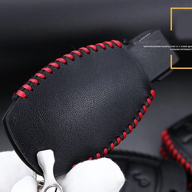Starfire autosleutelbehuizing met afstandsbediening lederen sleutelhanger geschikt voor Mercedes-Benz AMG 3-knoppensleutel 2025 - $15.99 –P11