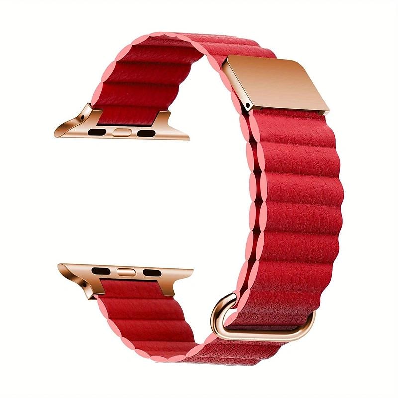 Συμβατό με Ζάντα ρολογιού Apple Watch 38mm 40mm 41mm 42mm 44mm 45mm 49mm Μεταλλικό κούμπωμα Γυναίκες άνδρες Δέρμα Ανταλλακτικό λουράκι ρολογιού για iwatch Ultra 2 Series 9 8 7 SE 6 5 4 3 2 1 2025 - $21.99 –P12