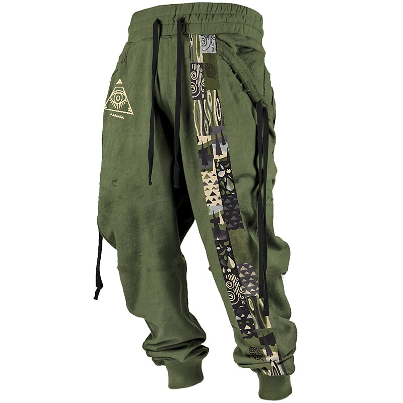 Stammes Bandana-Druck Vintage Herren 3D-Druck Jogginghose Trainingshose Hosen Hose Outdoor Strasse Casual Polyester Schwarz Rot Blau S M L Mittlere Taillenlinie Elastizität Hose 2025 - $32.99 –P2