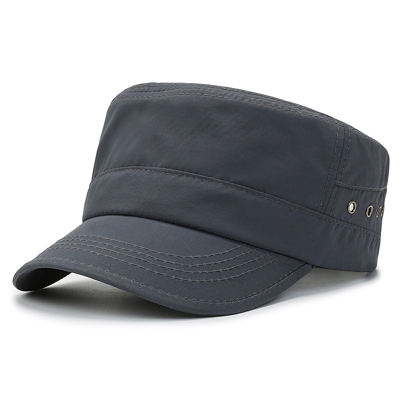 chapéu de cadete boné militar básico todos os dias estilo militar boné caminhoneiro chapéu militar de topo liso clássico boné de beisebol clássico ajustável de 2025 por $15.99 -P2