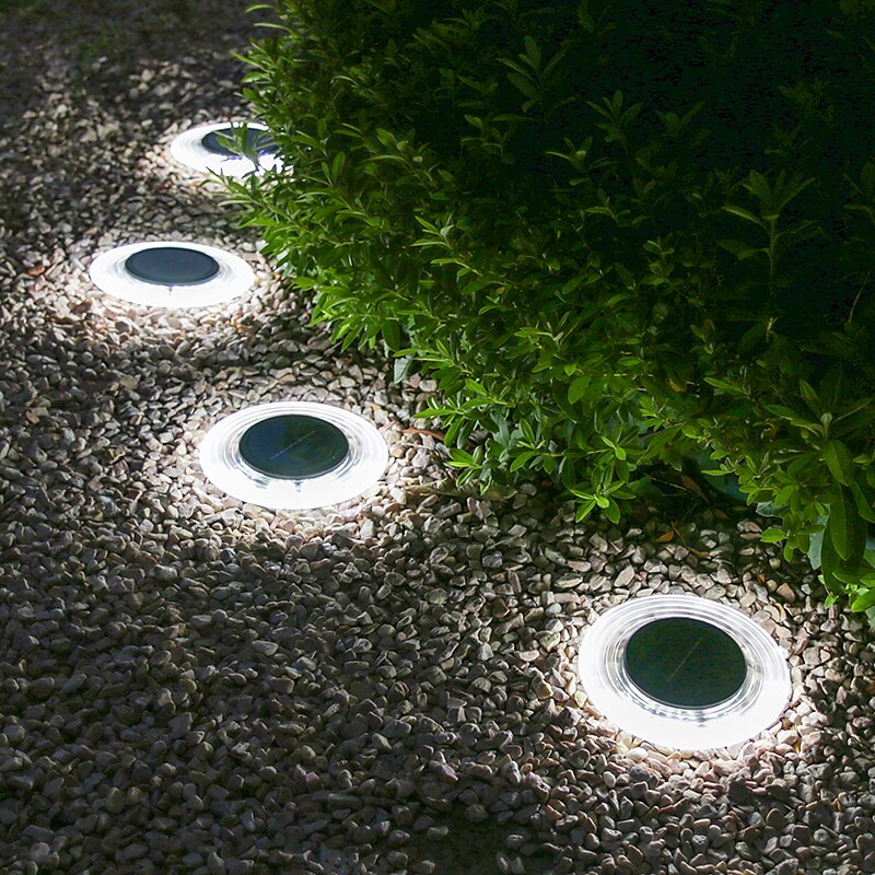 Solar-Untergrundleuchte, 28 LEDs, wasserdicht, für den Außenbereich, Rasenleuchte, Deckleuchte, in den Boden eingelassene Solar-Terrassenlampe, LED-Garten, Hof, Rasen, Gehweg, Dekor, Solar-Wandleuchte 2025 - $15.99 –P7