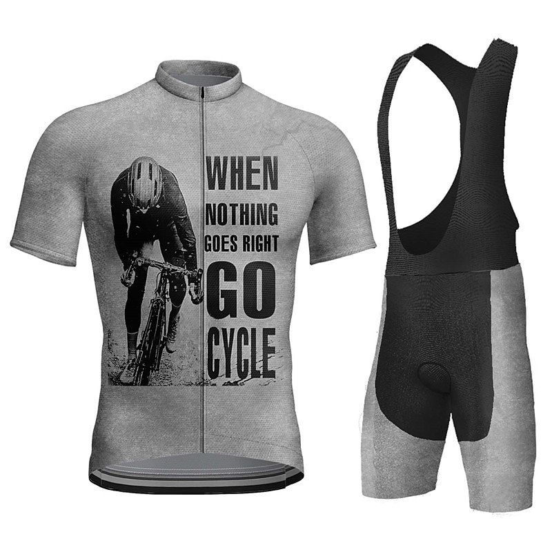 Hombre Maillot de ciclismo con culotte corto con tirantes Manga Corta MTB Bicicleta Montaña Ciclismo Carretera Verano Rojo Azul Marrón Graphic Letra y Número Bicicleta Almohadilla 3D Secado rápido 2026 - $49.99 –P17