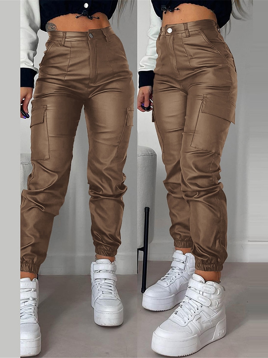 Women's Cargo Pants Pants Trousers Full Length Micro-elastic High