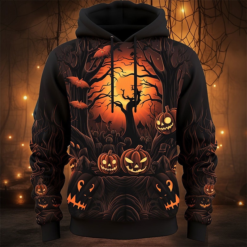 Per uomo Zucca Stampe astratte Felpa con cappuccio Felpe Felpa Felpa con cappuccio Manica lunga Felpa con cappuccio Con cappuccio Giornaliero Stampa 3D Halloween Per eventi Per uscire Nero Arancione del 2025 a $31.99 –P1