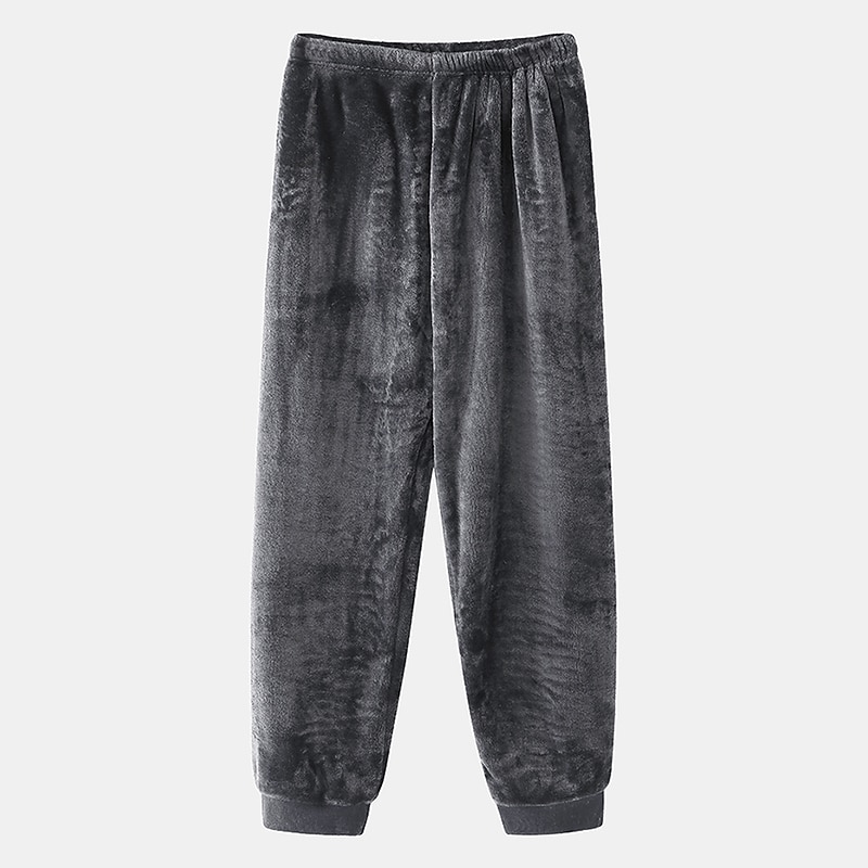 Per uomo loungewear Pigiami Set pigiama Top e pantalone del pigiama 2 pezzi Liscio Moda Informale Comoda Interni Giornaliero Flanella Comfort Girocollo Manica lunga Pullover Pantaloni da jogger Vita del 2025 a $49.99 –P4