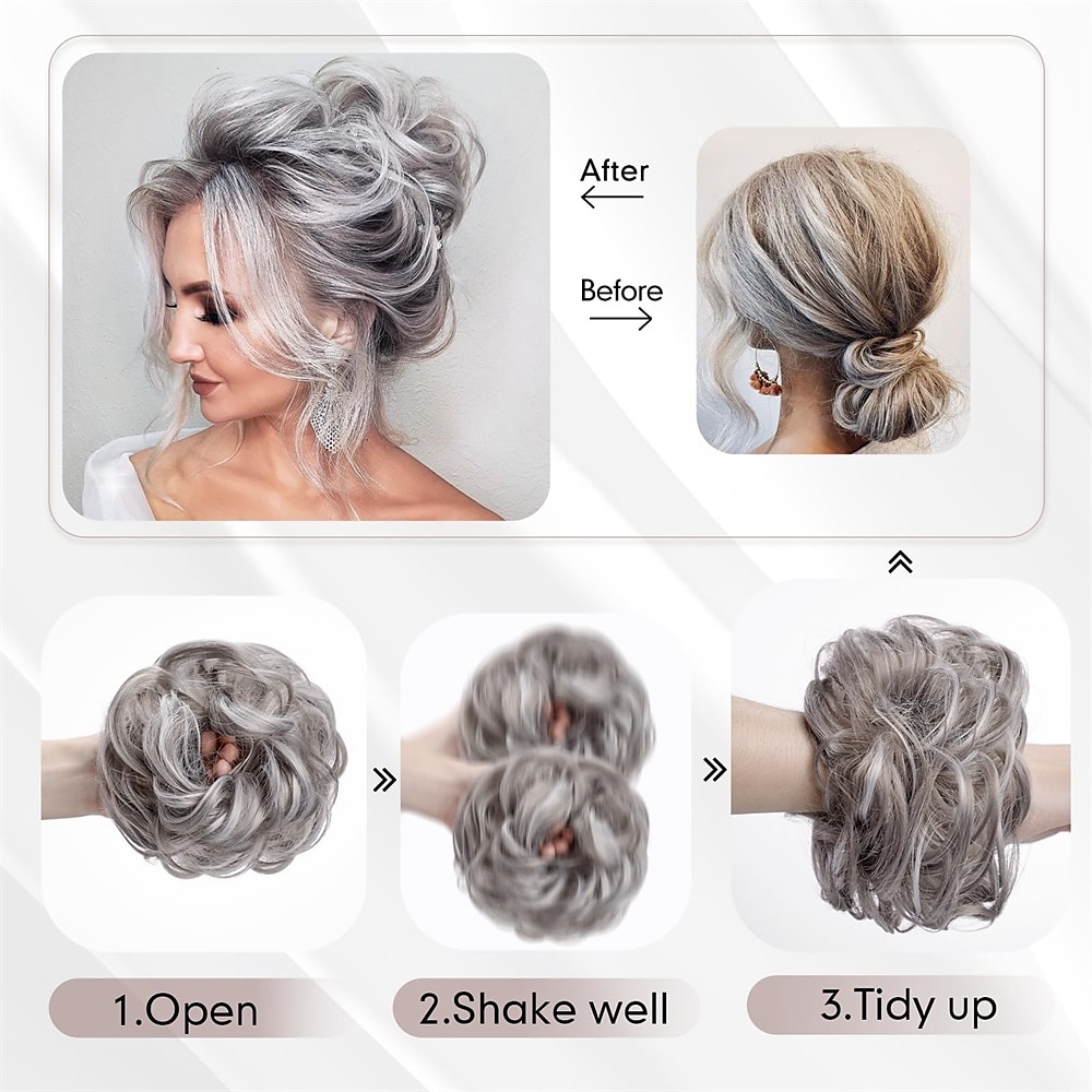 Messy Bun Hair Pieces for Women and Girls Synthetic Tousled Updo Hair Extensions Faux Hair Bun for Daily Wear 2025 - $14.49 –P4