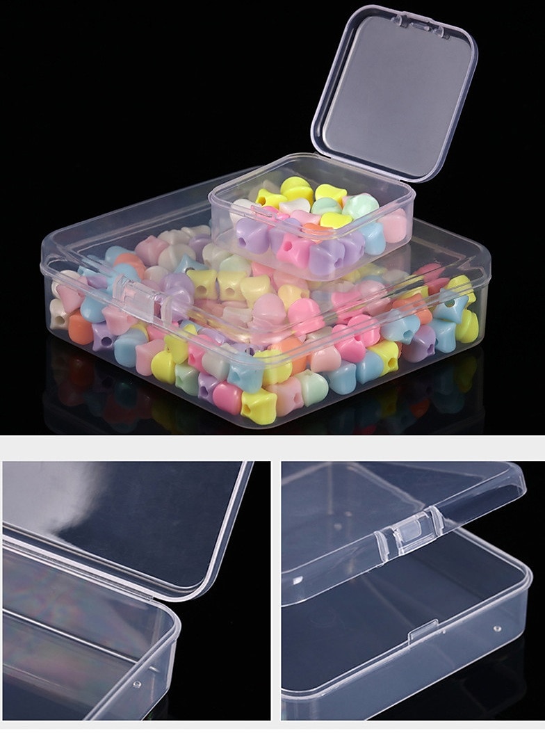 Square Plastic Box High Transparency Box Spare Parts Storage