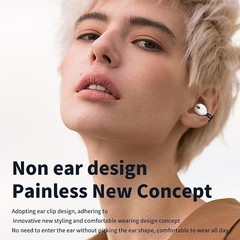 1PC Painless Wear Ear-clip Single Ear Earphone Wireless Bluetooth5.3 Earbuds with Microphone 2025 - $11.99 –P2