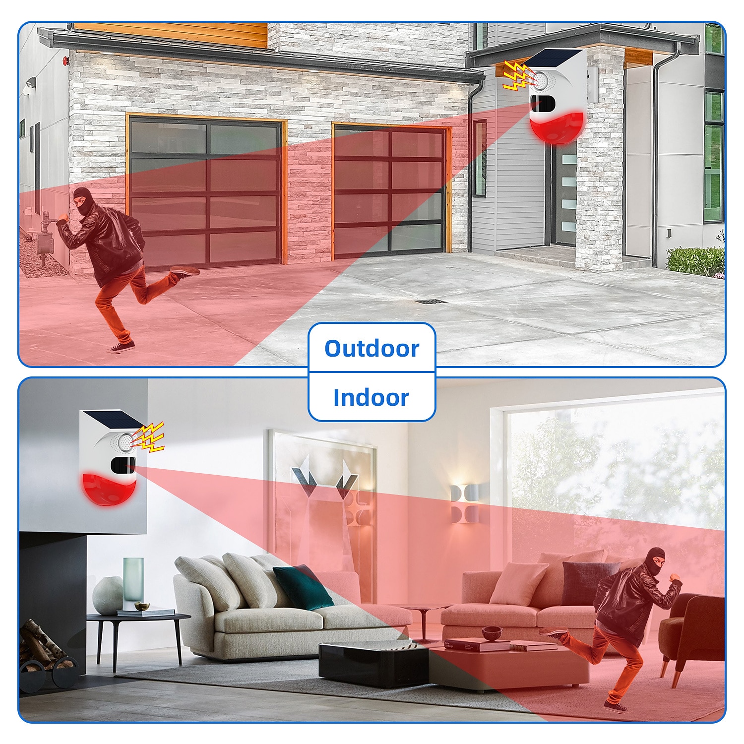 2025年 tuya スマート wifi 赤外線モーション検出器ソーラー屋外 pir ワイヤレスストロボサイレン検出器サウンドアラーム防水リモコン  コレクション – $44.99 –P7