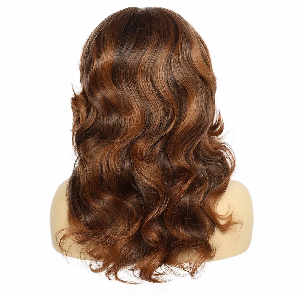 80s Vintage Wig For Women Wig Cap Brown 70s Disco Wig for Women