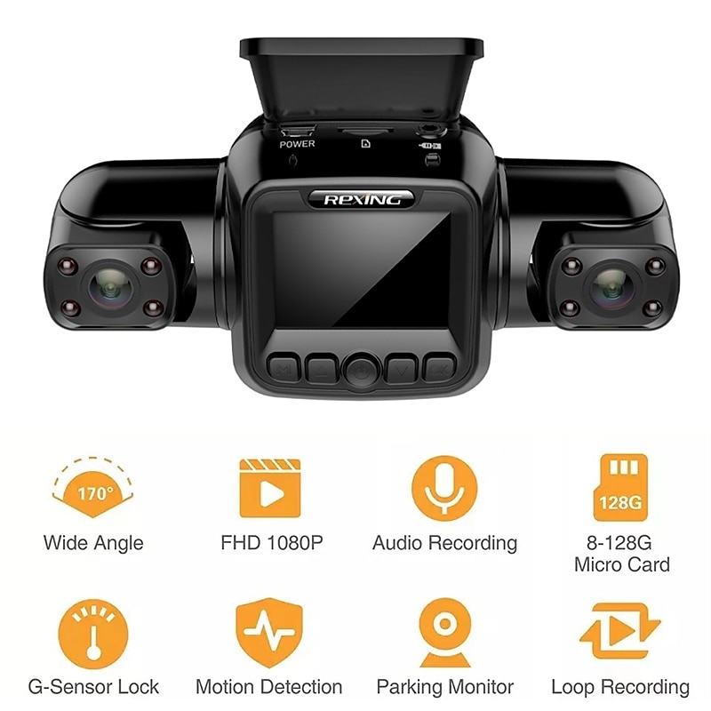 4 Channel 1080p+1080p+1080p+1080p Wifi Gps Car Dvr Dual Lens 8