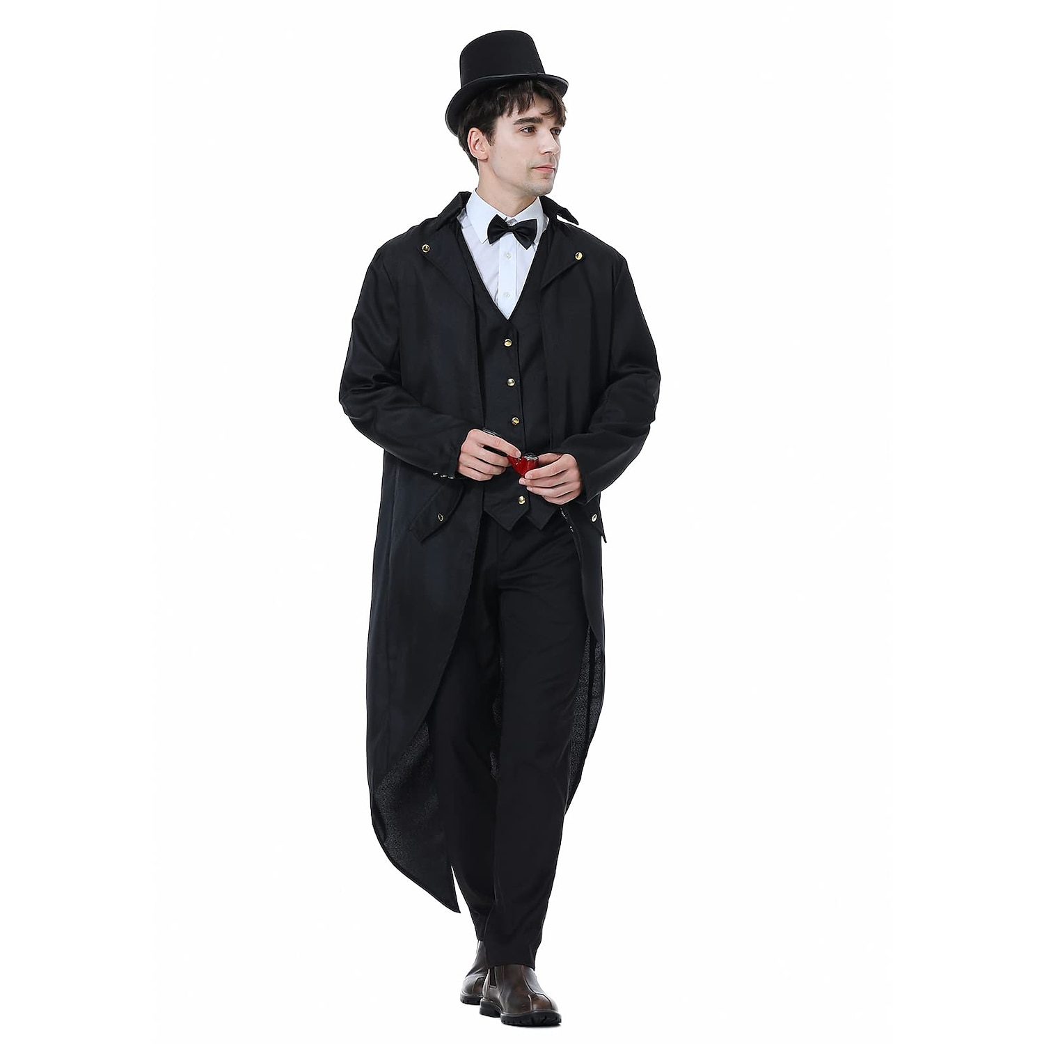 Men's Steampunk Vintage Tailcoat Jacket Medieval Costume Gothic Victorian Halloween Frock Coat 2025 - $29.99 –P2