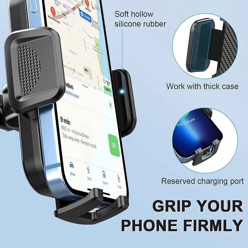 Car Phone Holder Phone Holder With Strong Suction Cup 2-in-1 Phone Holder Dashboard/Windshield Hands-Free For All Mobile Phones 2025 - $17.99 –P4