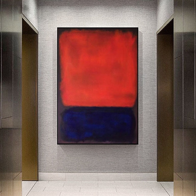 1 pezzo segni rothko tela arte della parete dipinta a mano opera d'arte pittura immagine per ufficio camera da letto casa decorazione moderna tela arrotolata (senza cornice) del 2025 a $75.99 –P11