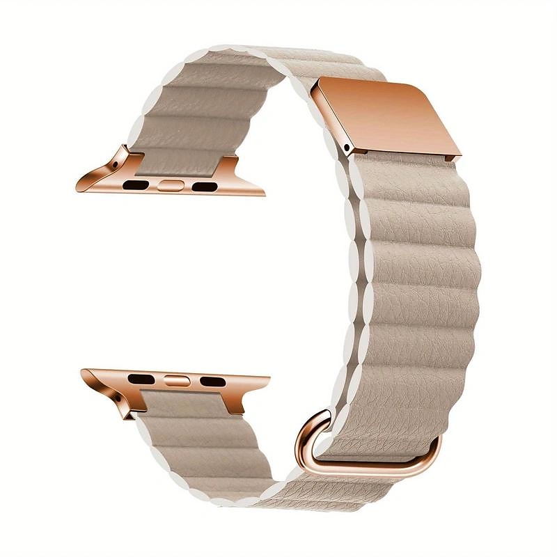 Συμβατό με Ζάντα ρολογιού Apple Watch 38mm 40mm 41mm 42mm 44mm 45mm 49mm Μεταλλικό κούμπωμα Γυναίκες άνδρες Δέρμα Ανταλλακτικό λουράκι ρολογιού για iwatch Ultra 2 Series 9 8 7 SE 6 5 4 3 2 1 2025 - $21.99 –P11