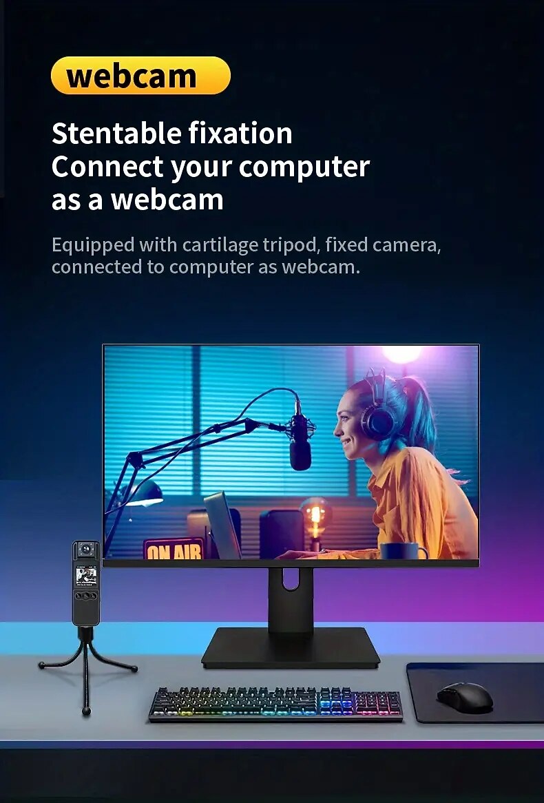 1080P Ultra Clear Camera No WiFi Function Mini Back Clip-on Camera Recorder Can Flip Lens Small Security Portable Camera 1.3 Inch Color Screen Side Recording Side Viewing Suitable For Home And 2025 - $83.99 –P10