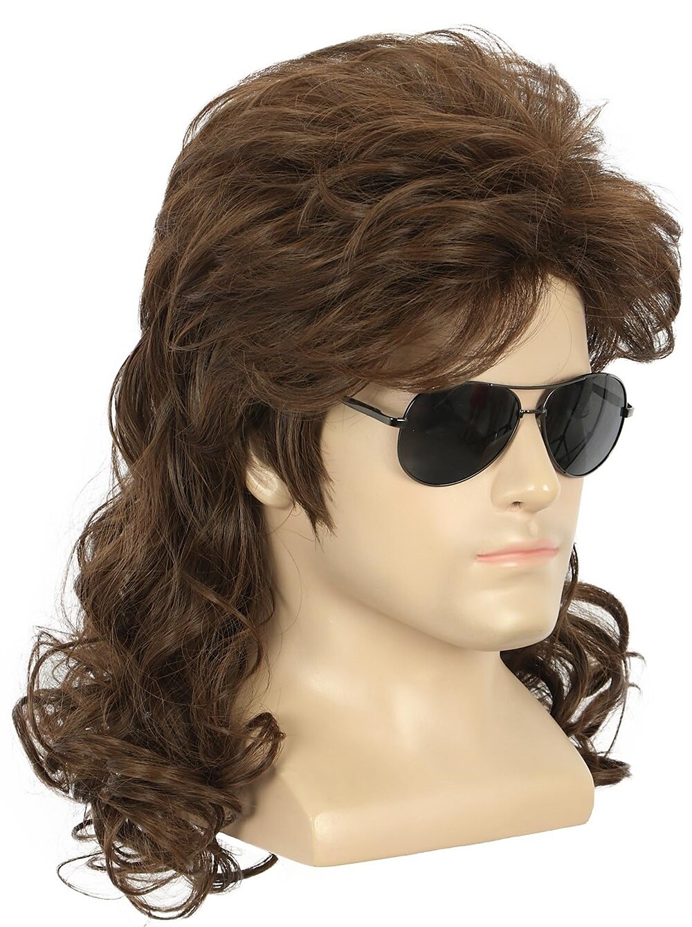 Long Dark Brown Wig Rock Star Style Mullet Cosplay Wig 70s 80s Costume Wig Carnival Curly Hair Party Wigs Halloween Wigs 2025 - $20.99 –P9
