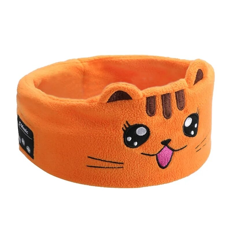 Cuffie wireless musicali morbide e elastiche per bambini cuffie per animali da sonno mascherina per occhi Bluetooth V5.0 cuffie con fascia del 2025 a $21.99 –P4