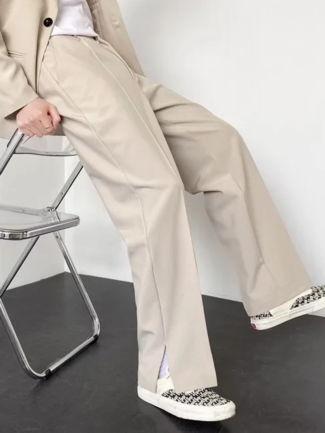 Pánské Oblekové Kalhoty Oblek Kalhoty Kapsy Elastický pas Bez vzoru Pohodlné Prodyšné Venkovní Denní Jdeme ven Módní Na běžné nošení Černá Vodní modrá 2026 - $30.99 –P4