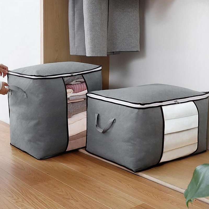 6pcs Clothes Comforter Storage Bags 90L Large Capacity Clothing Organizers with Reinforced Handles Thick Breathable Fabric Foldable Underbed Containers for Bedding Comforter Blank 2025 - $35.99 –P7