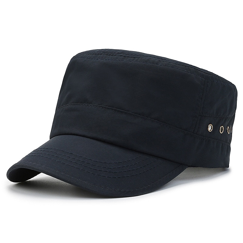 chapéu de cadete boné militar básico todos os dias estilo militar boné caminhoneiro chapéu militar de topo liso clássico boné de beisebol clássico ajustável de 2025 por $15.99 -P3