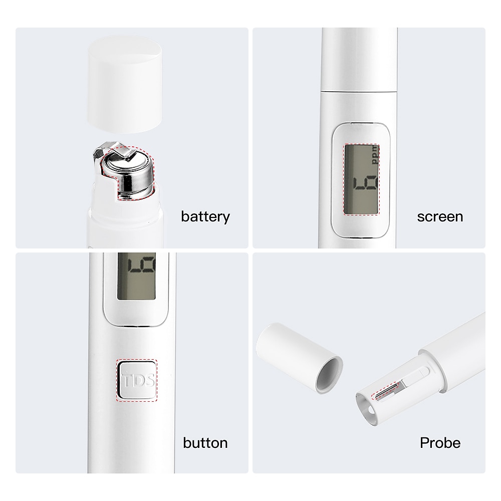 TDS Digital Water Tester Water Test Pen Water Quality Analysis Meter Water Purity Check 0-9999 ppm Measurement Hardness Tester 2025 - $13.99 –P4