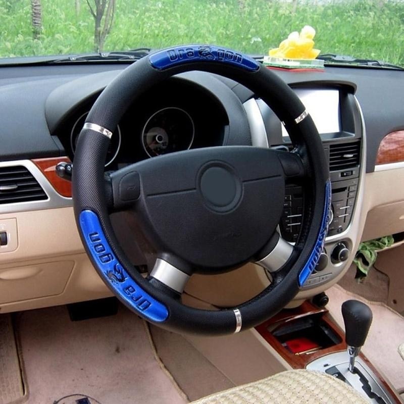 StarFire Reflective Synthetic Leather Steering Wheel-flywheel/China Dragon Design Car Steering Wheel Covers 2025 - $11.99 –P1