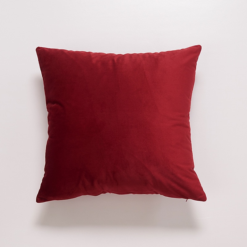 dekoracyjne poduszki do rzucania aksamitna rzuć poszewka na poduszkę jednokolorowe do sypialni salon sofa kanapa krzesło różowy niebieski szałwia zielony fioletowy żółty spalony pomarańczowy 2025 - $7.99 –P26