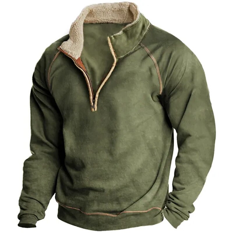 Sudaderas Hombre, Sudadera Cremallera Verde