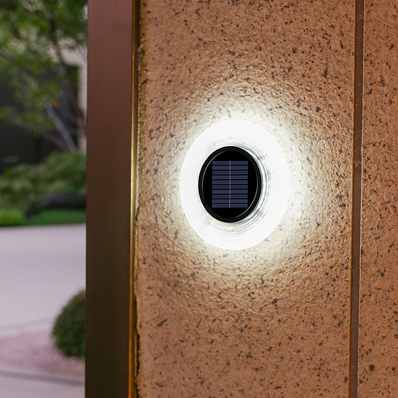 Solar-Untergrundleuchte, 28 LEDs, wasserdicht, für den Außenbereich, Rasenleuchte, Deckleuchte, in den Boden eingelassene Solar-Terrassenlampe, LED-Garten, Hof, Rasen, Gehweg, Dekor, Solar-Wandleuchte 2025 - $15.99 –P12
