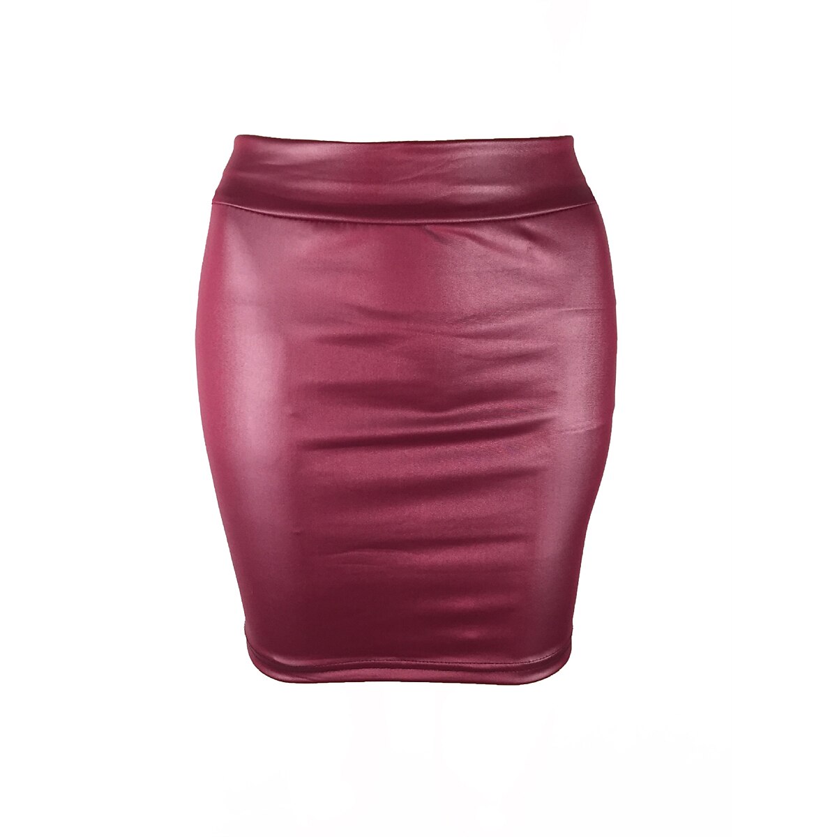 Női Szoknya Bodycon Elegáns Divat Alkalmi Térd feletti Magas derék Szoknyák Egyszínű Vakáció Utca Bor Fekete Tengerészkék Kávé Tavaszi nyár Bőrutánzat 2025 - $16.99 -P5