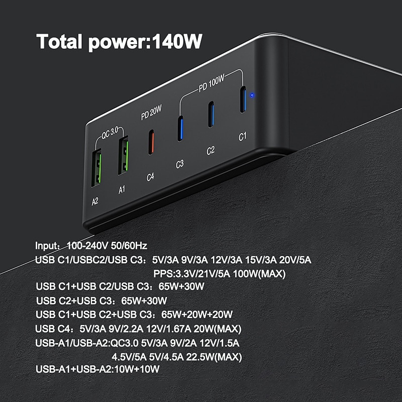 USB 3.0 USB C Hubs 6 Ports 6-in-1 Support Power Delivery Function USB Hub with RJ45 12V / 3A DC 5V / 3A 20V / 5A Power Delivery For Laptop Tablet Smartphone 2025 - $75.99 –P10