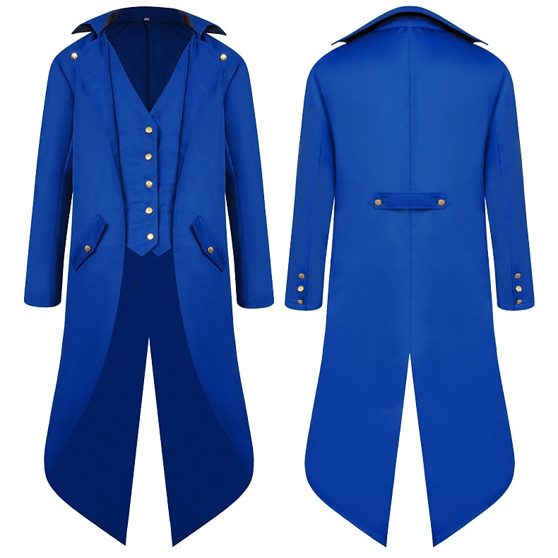 Men's Steampunk Vintage Tailcoat Jacket Medieval Costume Gothic Victorian Halloween Frock Coat 2025 - $29.99 –P4