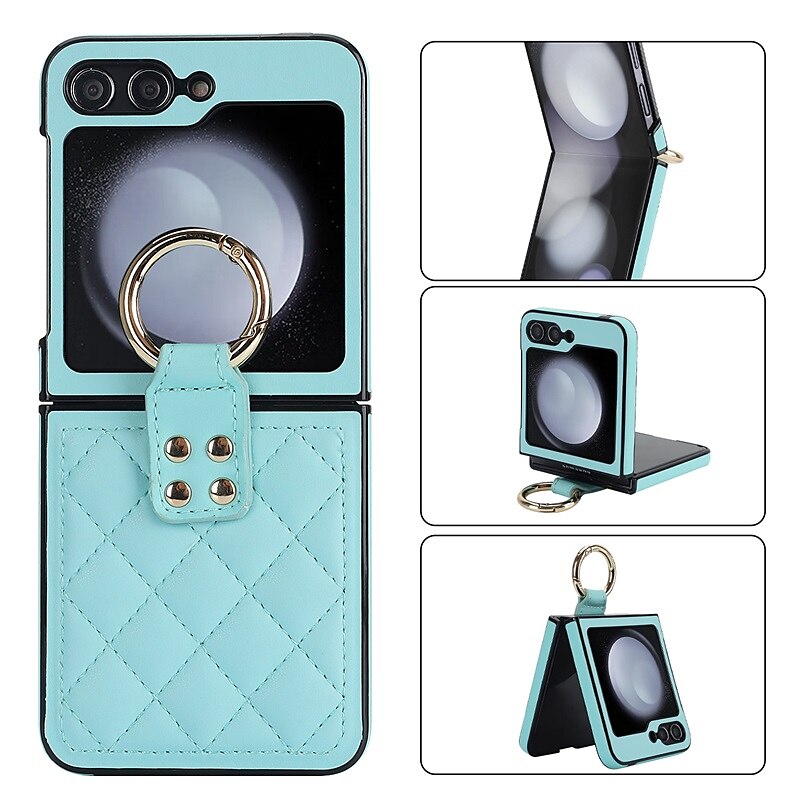 Phone Case For Samsung Galaxy Z Flip 5 Z Flip 4 Z Flip 3 Back Cover Flip  Shockproof Solid Colored PC 2023 - US $12.99