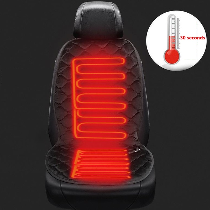 Heated Car Seat Cover, Car Heating Pad, Single Front Passenger Cushion, 12V Cigarette Lighter Heating Pad 2025 - $31.99 –P2