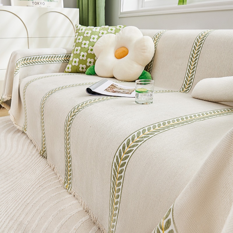 Chenille-Sofabezug, Couchbezug, Salbeigrün, Couchschutz, Sofadecke, Sofaüberwurf für Sofas, waschbar, Sofabezug für Hunde 2025 - $44.99 –P7