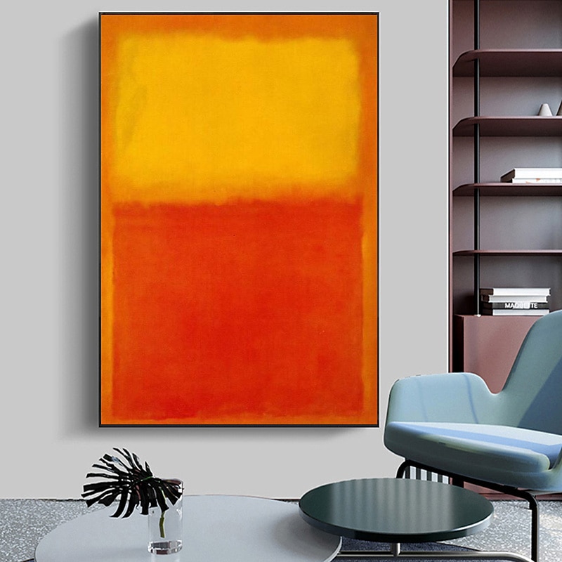 1 pezzo segni rothko tela arte della parete dipinta a mano opera d'arte pittura immagine per ufficio camera da letto casa decorazione moderna tela arrotolata (senza cornice) del 2025 a $75.99 –P12