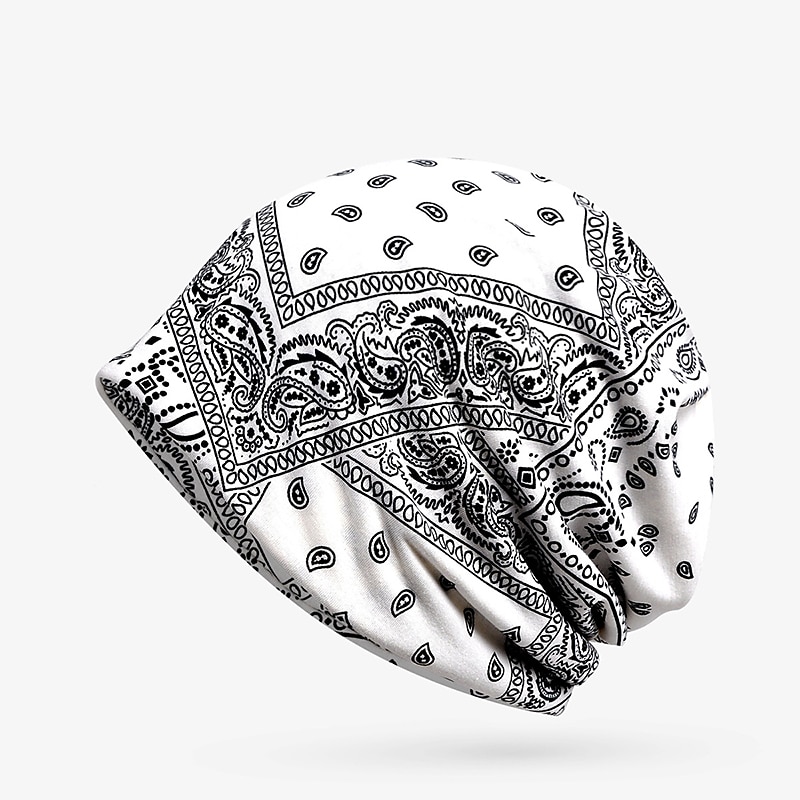 Unisex Cappello a cuffia Berretto lavorato a maglia Nero Bianco Poliestere Stampa Viaggi Esterno Da mare Modello Antivento Caldo del 2026 a $12.49 –P2