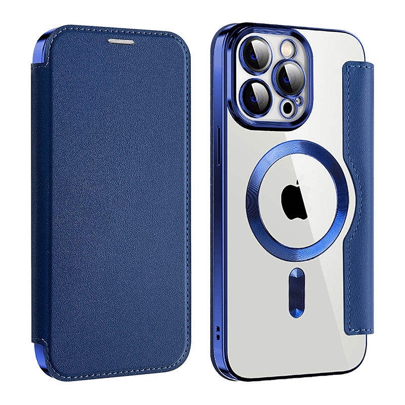 Coque de téléphone MagSafe avec dos transparent et fente pour carte – couvercle rétro cuir PU pour iPhone 16e 16 15 Pro Max Plus 14 13 12 11 de 2025 ? $22.99 –P13