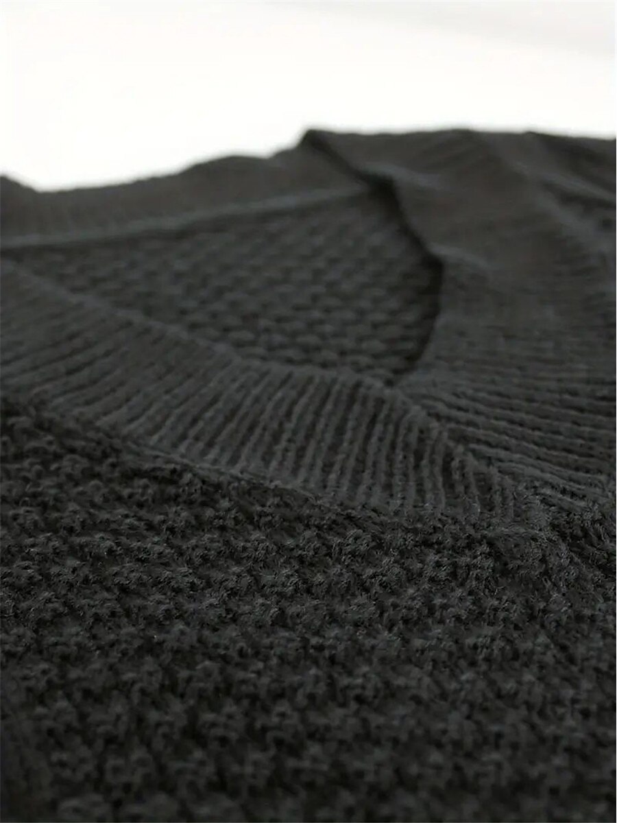 Women's Sweater Vest V Neck Cable Knit Acrylic Oversized Fall Winter Regular Daily Going out Weekend Stylish Casual Soft Sleeveless Solid Color Black Yellow Beige S M L 2023 - US $26.99 –P8