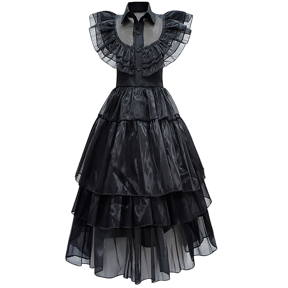 Středa Addams Addamsova rodina středa Šaty Cosplay kostým Punk a gotika Filmové kostýmy for Dámské Dívčí Dospělí Děti Plesová maškaráda 2025 - $41.99 –P2